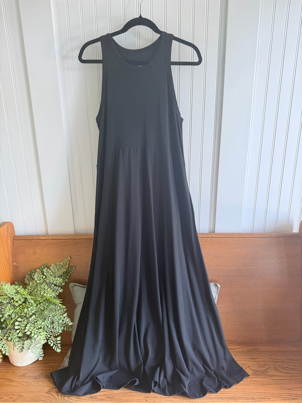 A New Day Black Midi Tank Dress Size M NWOT